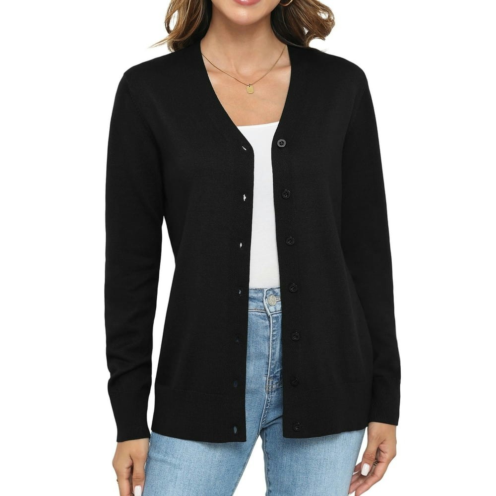 Uvplove Women's Long Sleeve Knit Cardigan Sweater Size S: $18.99 Uvplove Women's Long Sleeve Knit Cardigan Sweater Size S: $18.99