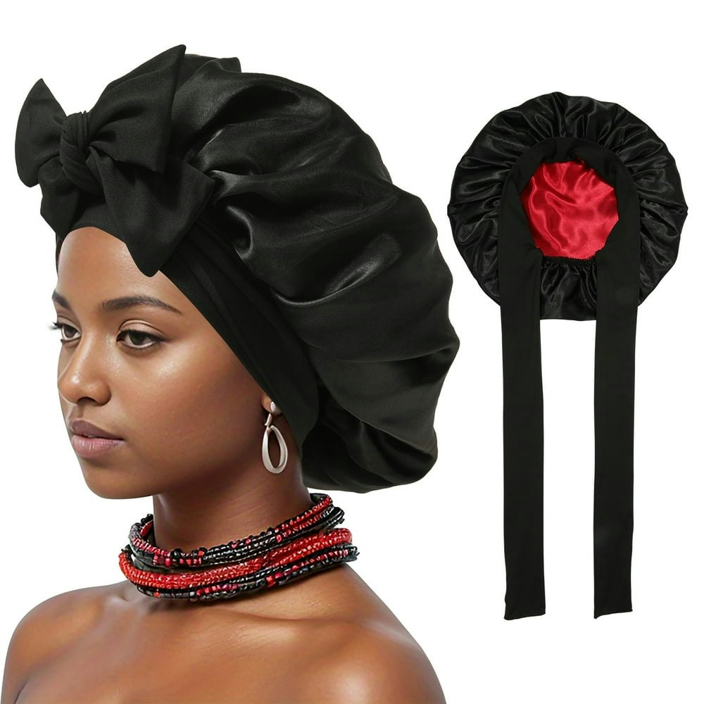 Awaytr Satin Sleep Bonnet with Elastic Tie Band: $9 Awaytr Satin Sleep Bonnet with Elastic Tie Band: $9