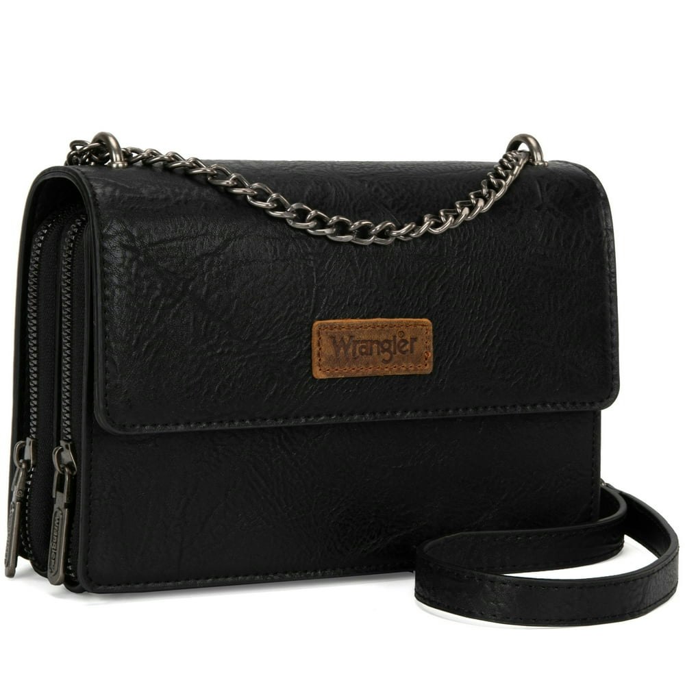 Wrangler Flap Crossbody Purse with Chain Strap: $28.99 Wrangler Flap Crossbody Purse with Chain Strap: $28.99
