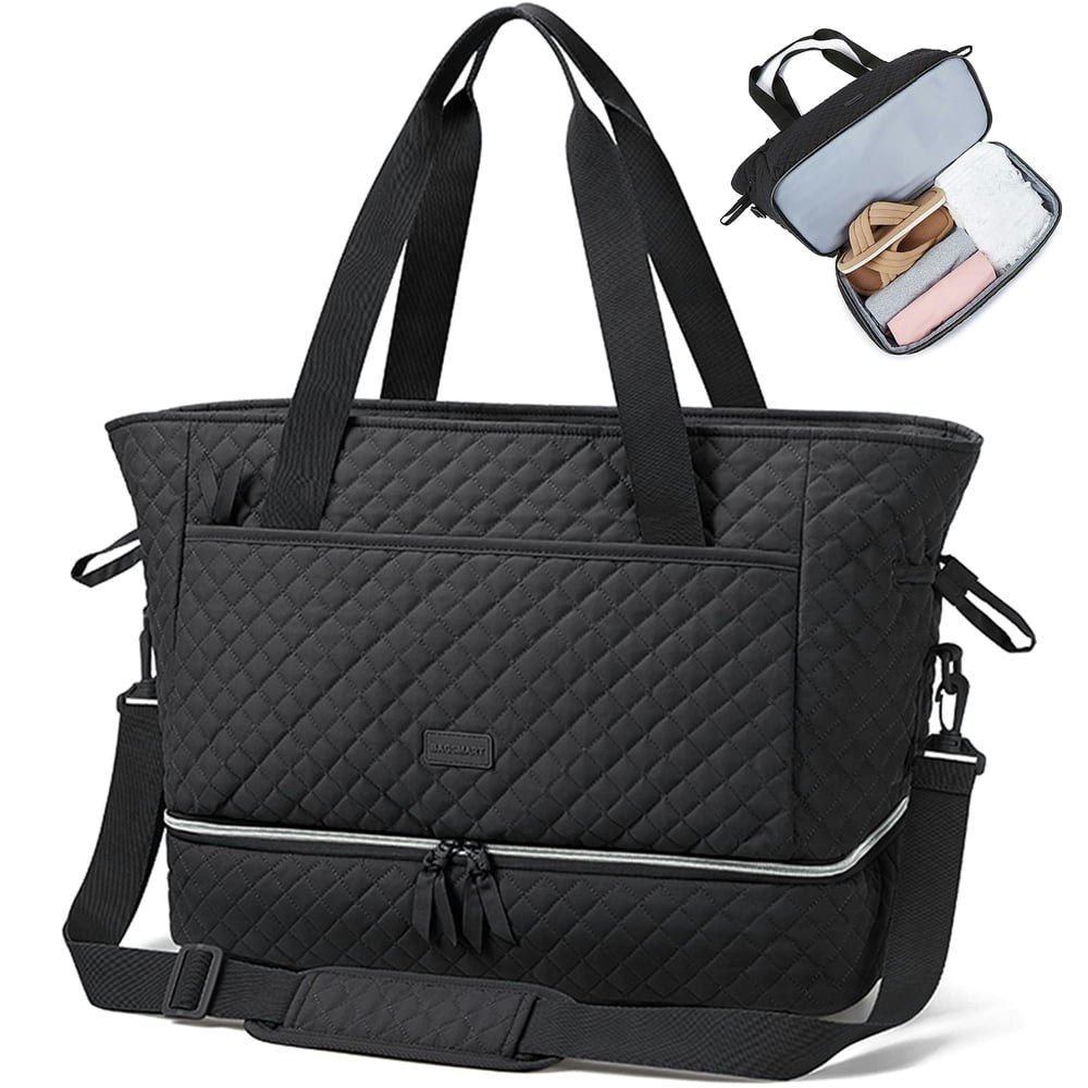 Bagsmart 39L Weekender Overnight Travel Duffle Bag with Shoe Compartment: $21.99 Bagsmart 39L Weekender Overnight Travel Duffle Bag with Shoe Compartment: $21.99
