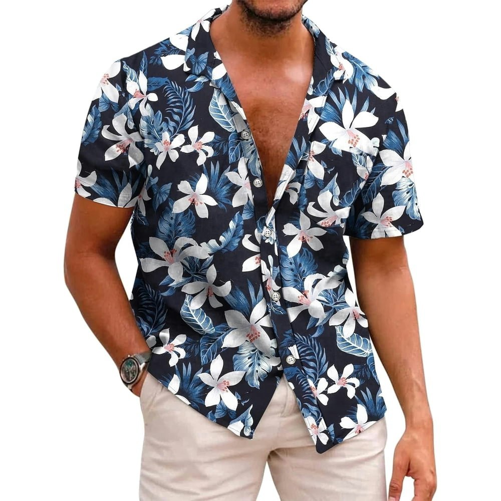 Somer Men's Hawaiian Floral Short-Sleeve Shirt: $14.99 Somer Men's Hawaiian Floral Short-Sleeve Shirt: $14.99