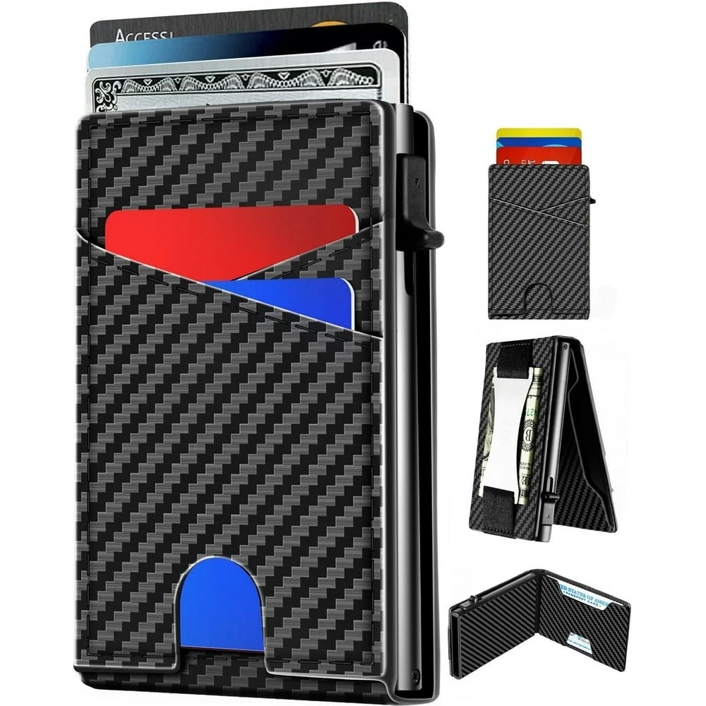 Wellnec Slim RFID Wallet with Pop-Up Card Holder and Money Clip: $16.99