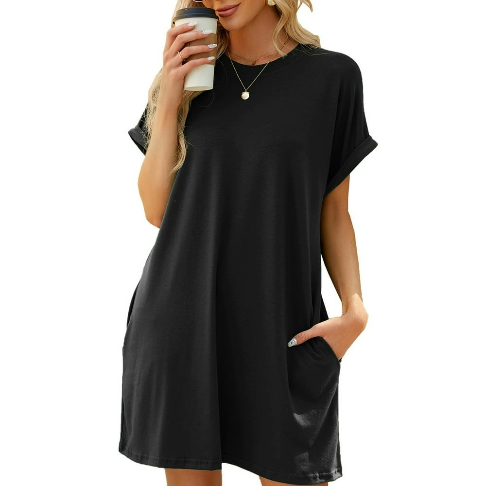 Temofon Women's T-Shirt Dress with Pocket XL: $14.37 Temofon Women's T-Shirt Dress with Pocket XL: $14.37