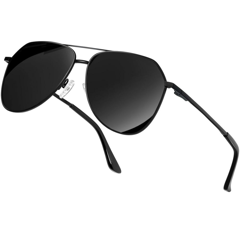 Kanastal Polarized Aviator Sunglasses Black Frame Black Lens: $10.78 Kanastal Polarized Aviator Sunglasses Black Frame Black Lens: $10.78