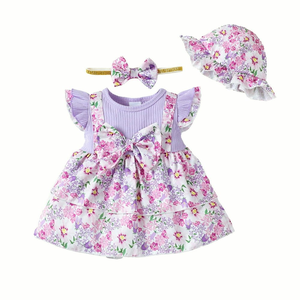 Kucnuzki Newborn Baby Girl Floral Dress Set 3-Piece 3-6 Months: $11.49 Kucnuzki Newborn Baby Girl Floral Dress Set 3-Piece 3-6 Months: $11.49