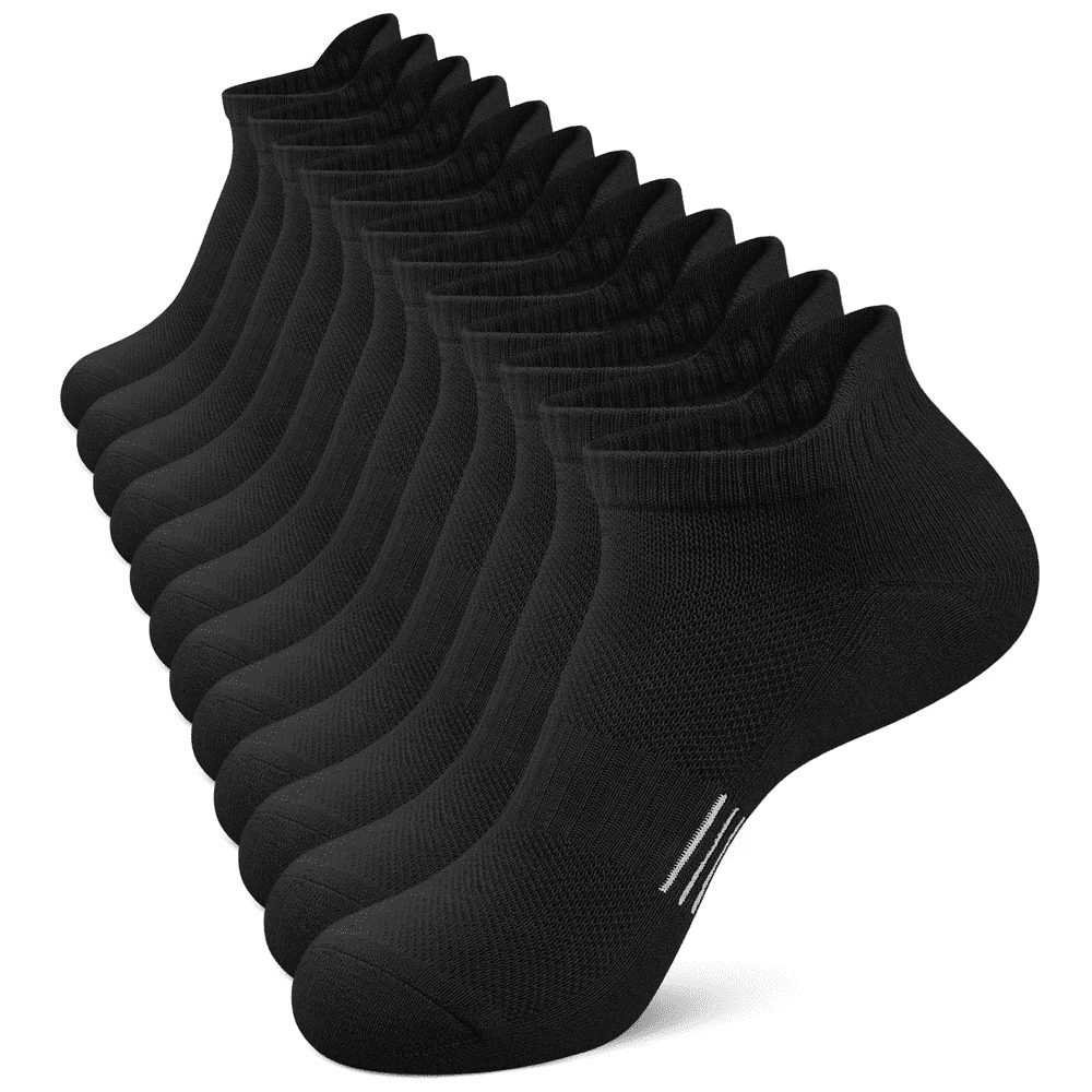 Loritta Men's Cushioned Ankle Athletic Socks 6-Pair Pack Size 12-16: $10.99