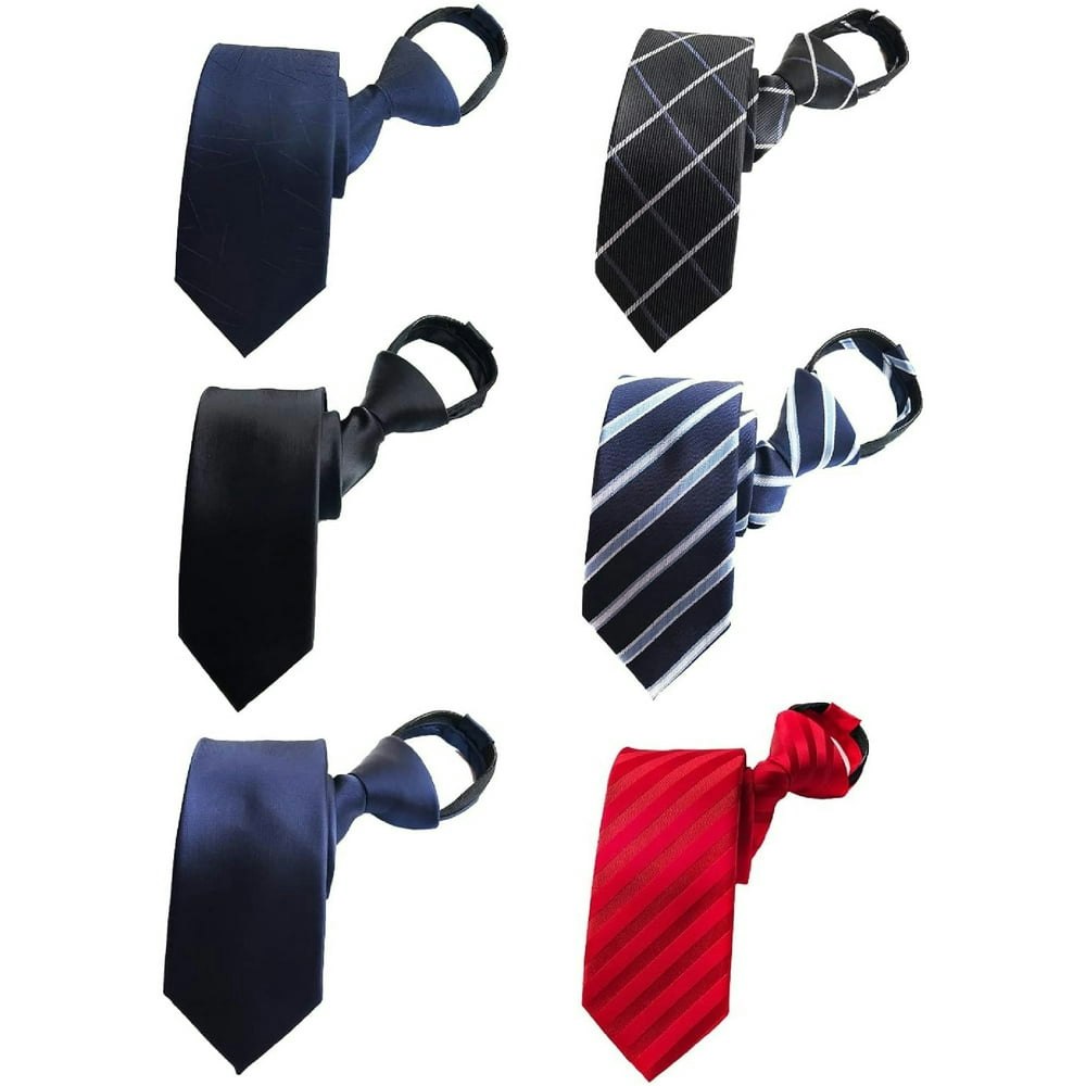 QCWQMYL Men's Pre-Tied Zipper Necktie 6-Pack: $24.27 QCWQMYL Men's Pre-Tied Zipper Necktie 6-Pack: $24.27
