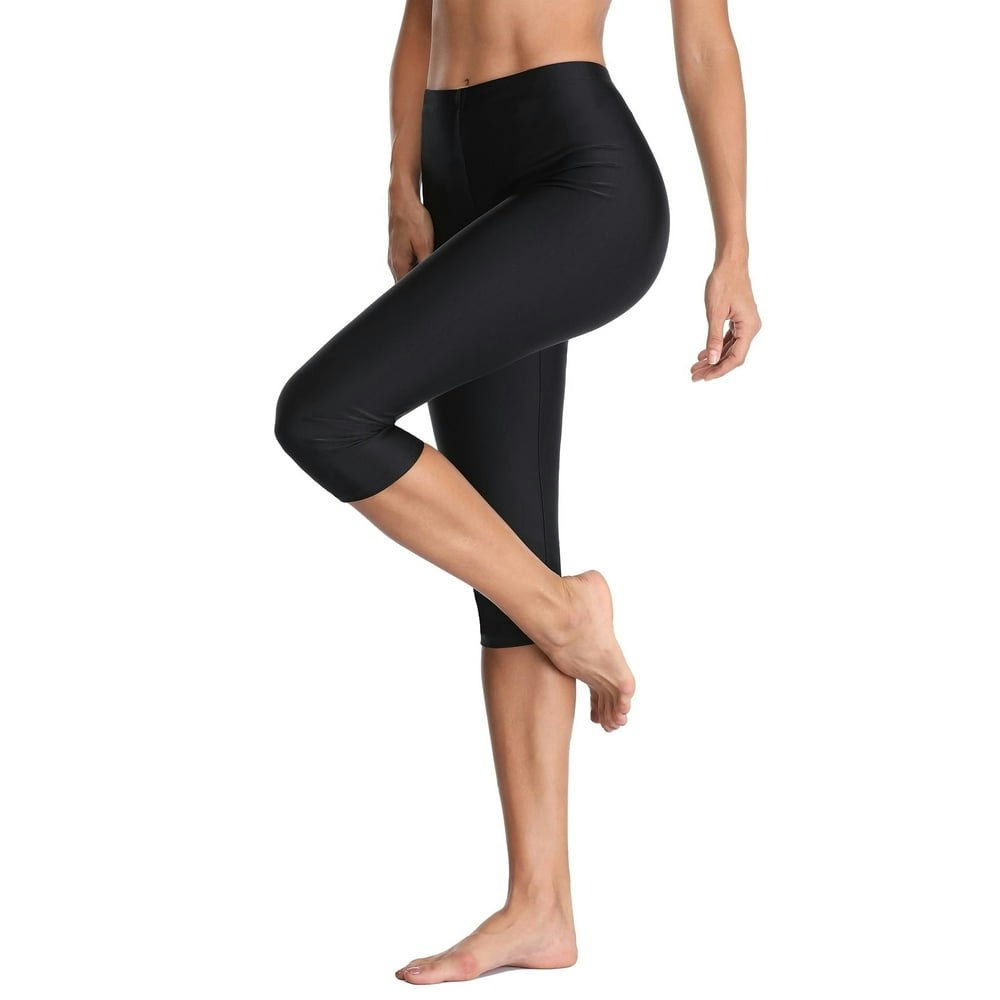 Sociala Women's High Waist Swim Pants UV Rash Guard Capris: $12.99