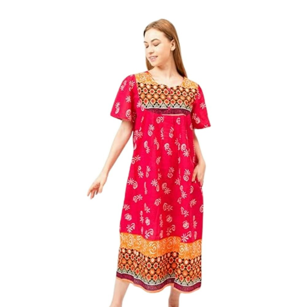 Loungees Border Print Muu Muu Lounge Dress: $21.99