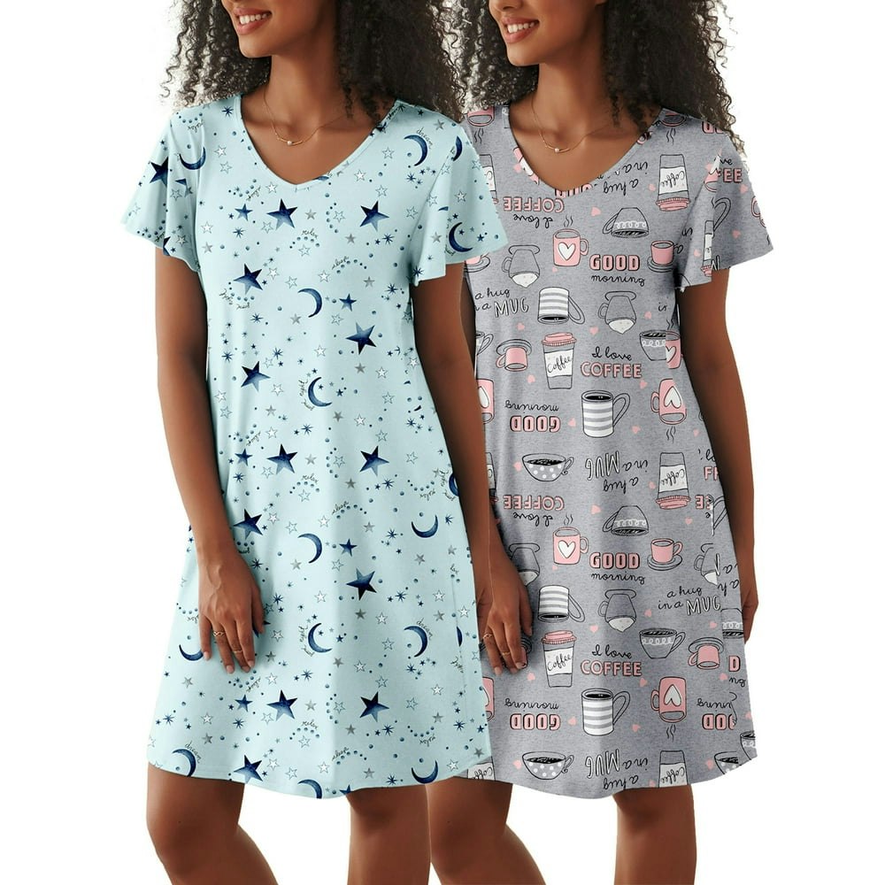 Avidlove Women's Nightgown Sleepshirt 2-Pack: $25.99