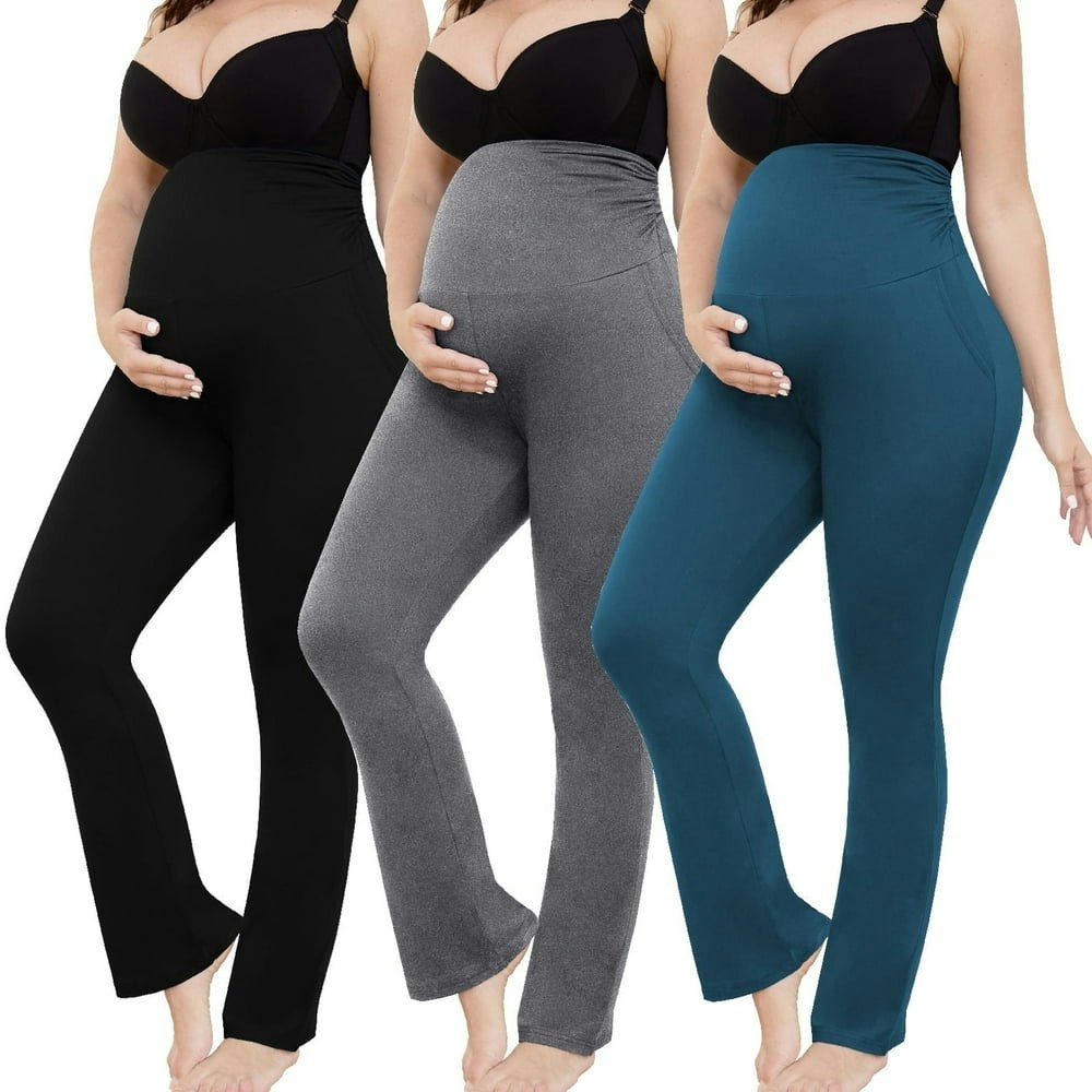 Bearsland Women's Plus Size Over-Belly Maternity Leggings with Pockets 3-Pack: $33.69 Bearsland Women's Plus Size Over-Belly Maternity Leggings with Pockets 3-Pack: $33.69