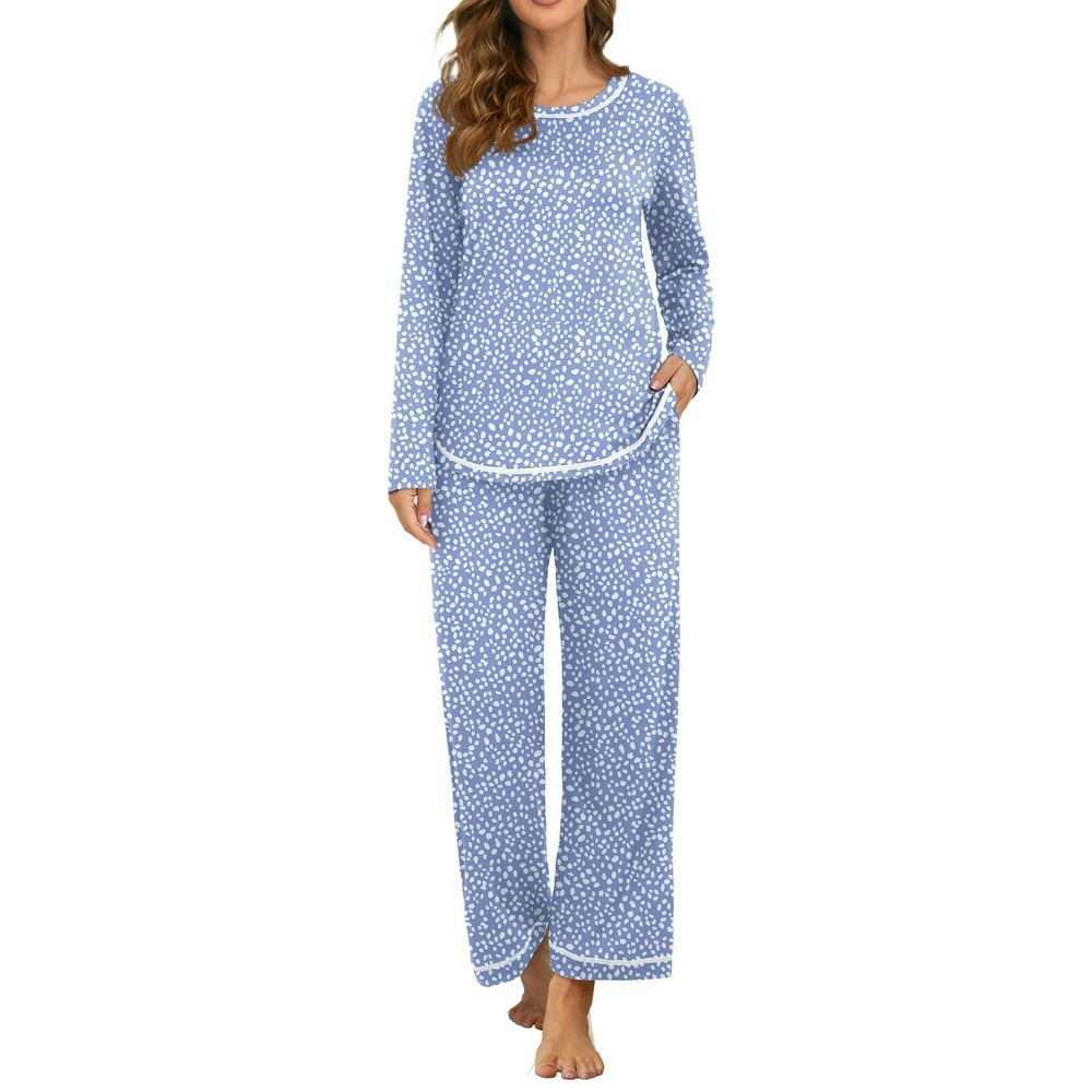 Mintreus Women's Long Sleeve Pajama Set 2-Piece with Pockets: $19.79