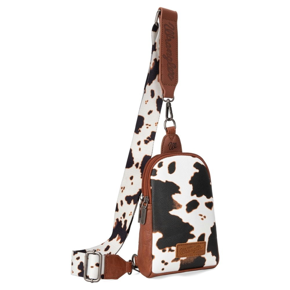 Wrangler Cow Print Crossbody Bag for Women: $25.99 Wrangler Cow Print Crossbody Bag for Women: $25.99