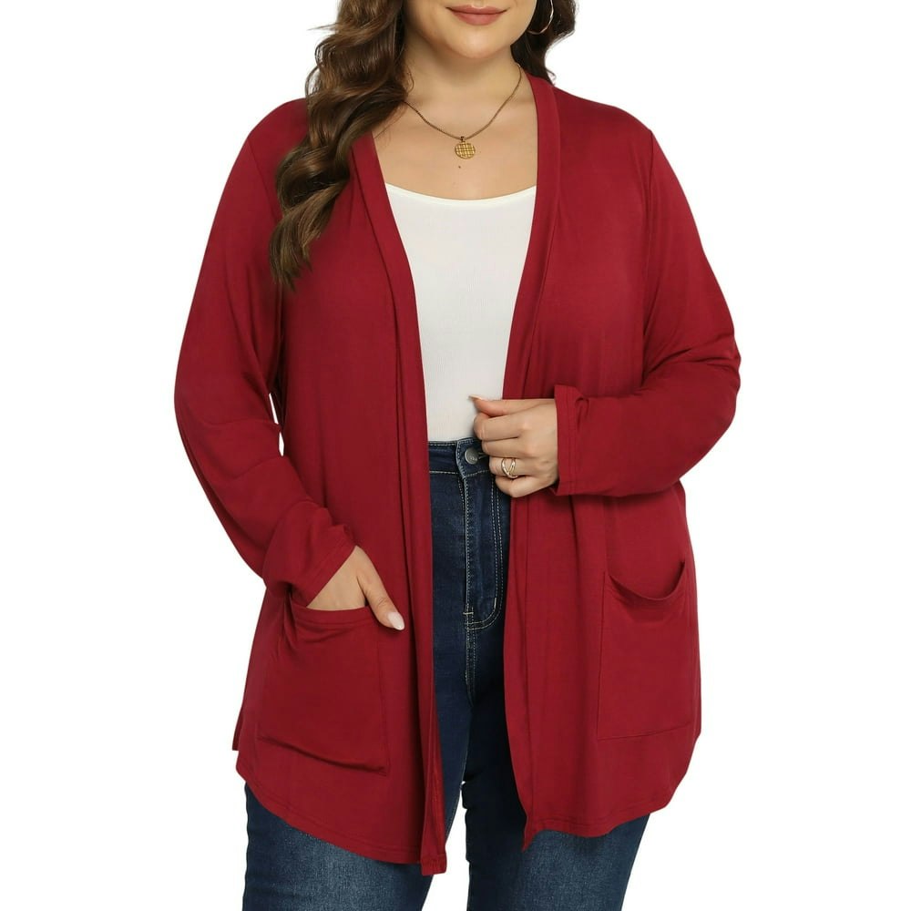 Daystry Women's Plus Size Open Front Cardigan with Pockets: $16.05 Daystry Women's Plus Size Open Front Cardigan with Pockets: $16.05