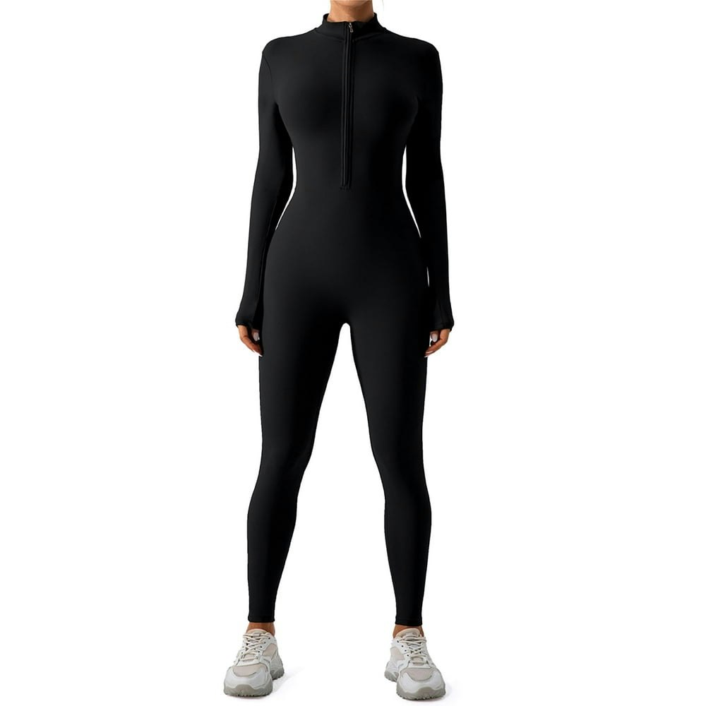 Fitop Women's Zip-Front Long Sleeve Workout Jumpsuit: $29.99 Fitop Women's Zip-Front Long Sleeve Workout Jumpsuit: $29.99