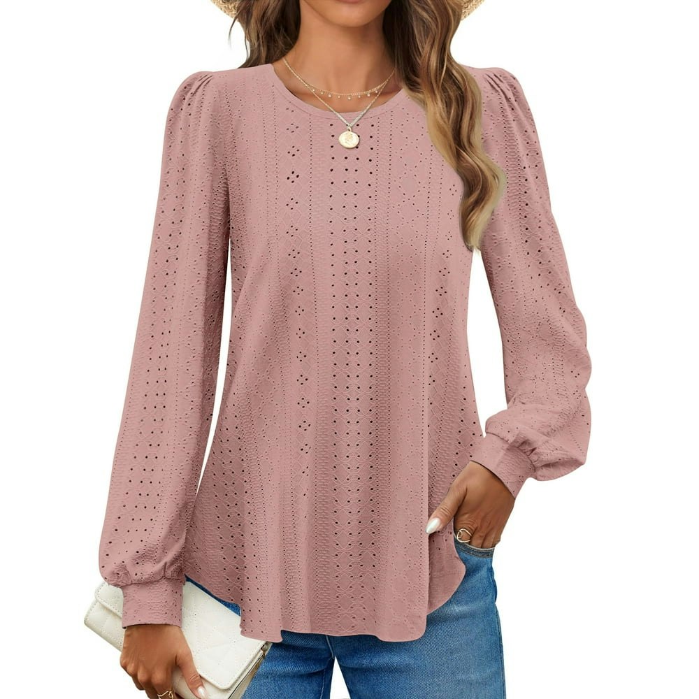 Fantaslook Women's Long Sleeve Eyelet Blouse: $12.59 Fantaslook Women's Long Sleeve Eyelet Blouse: $12.59