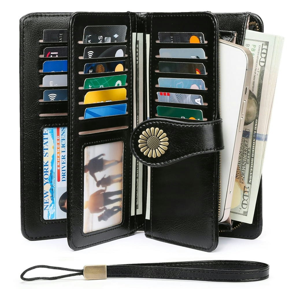 Kalunma Genuine Leather RFID Wallet Wristlet: $22.65 Kalunma Genuine Leather RFID Wallet Wristlet: $22.65