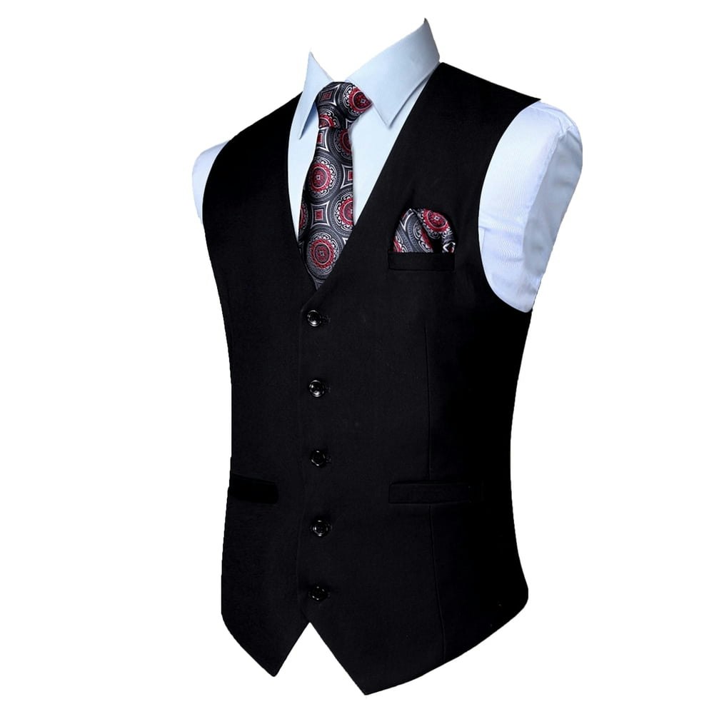 Men's Black Suit Vest Large: $22.09