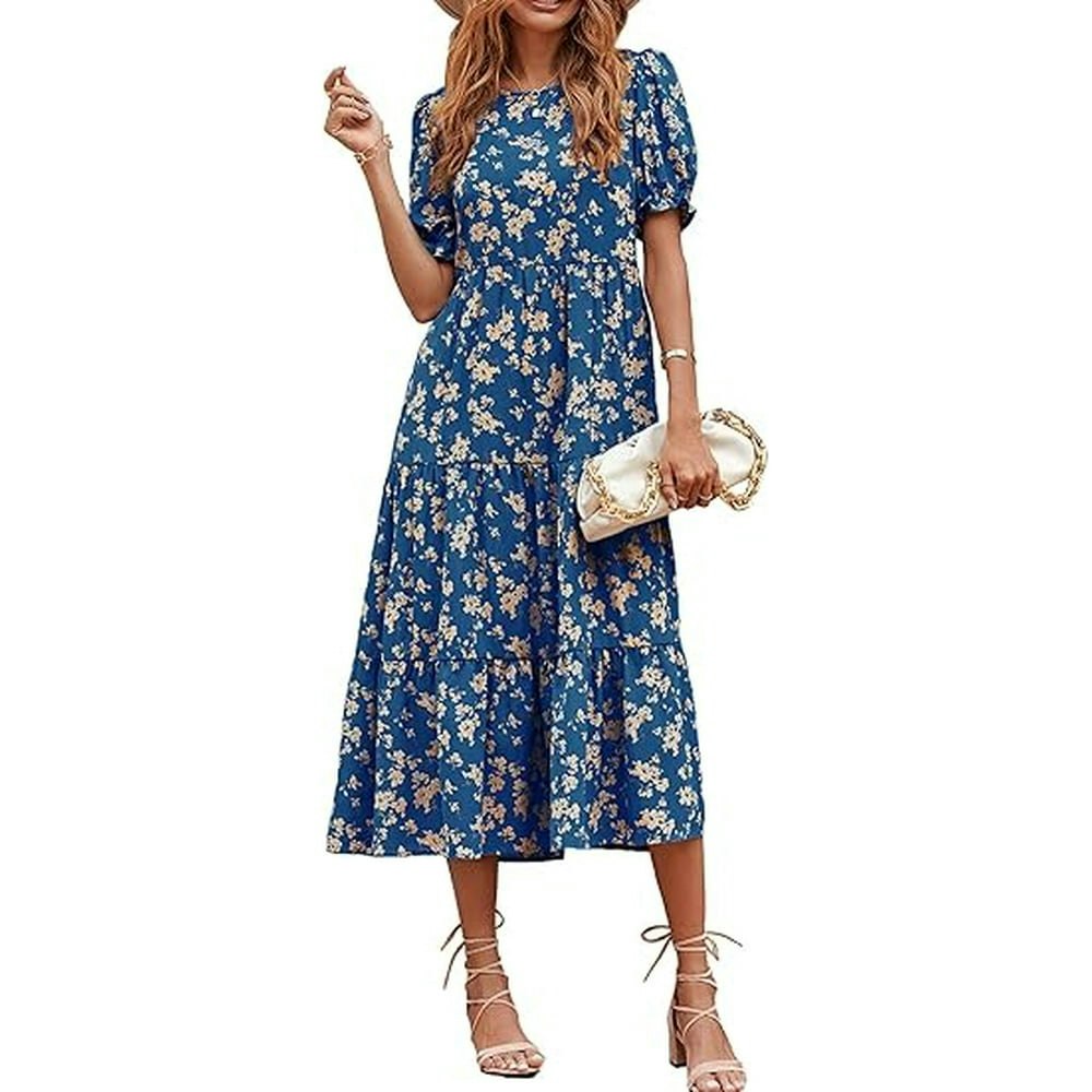 Prettygarden Women's Floral Print Boho Midi Dress: $41.99 Prettygarden Women's Floral Print Boho Midi Dress: $41.99