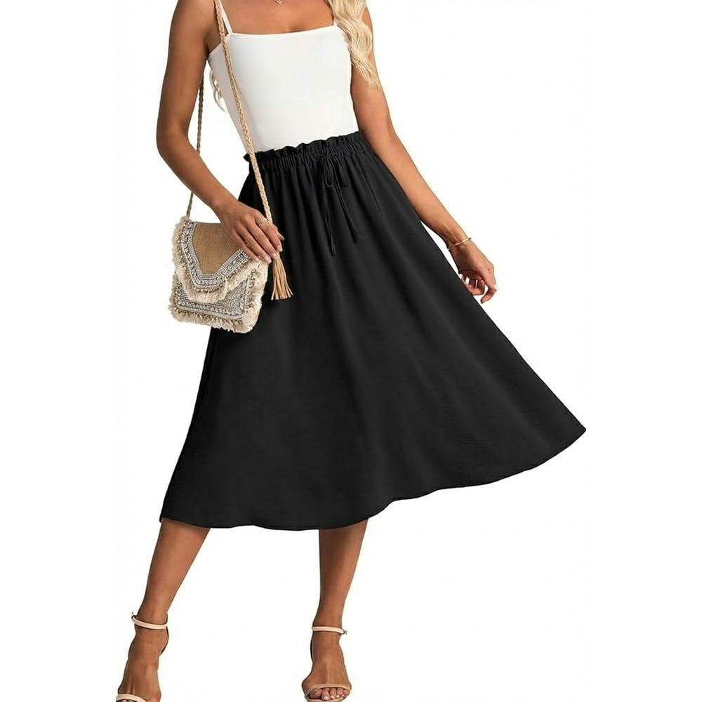 JWD Women's Flowy Maxi Skirt with Pockets Size L: $13.85
