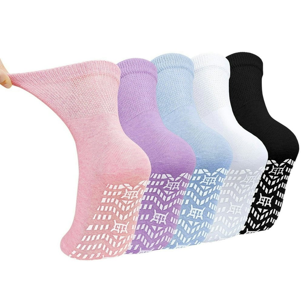 Amitofo Women's Non-Slip Grip Socks 5-Pair Size 9-11: $14.75 Amitofo Women's Non-Slip Grip Socks 5-Pair Size 9-11: $14.75