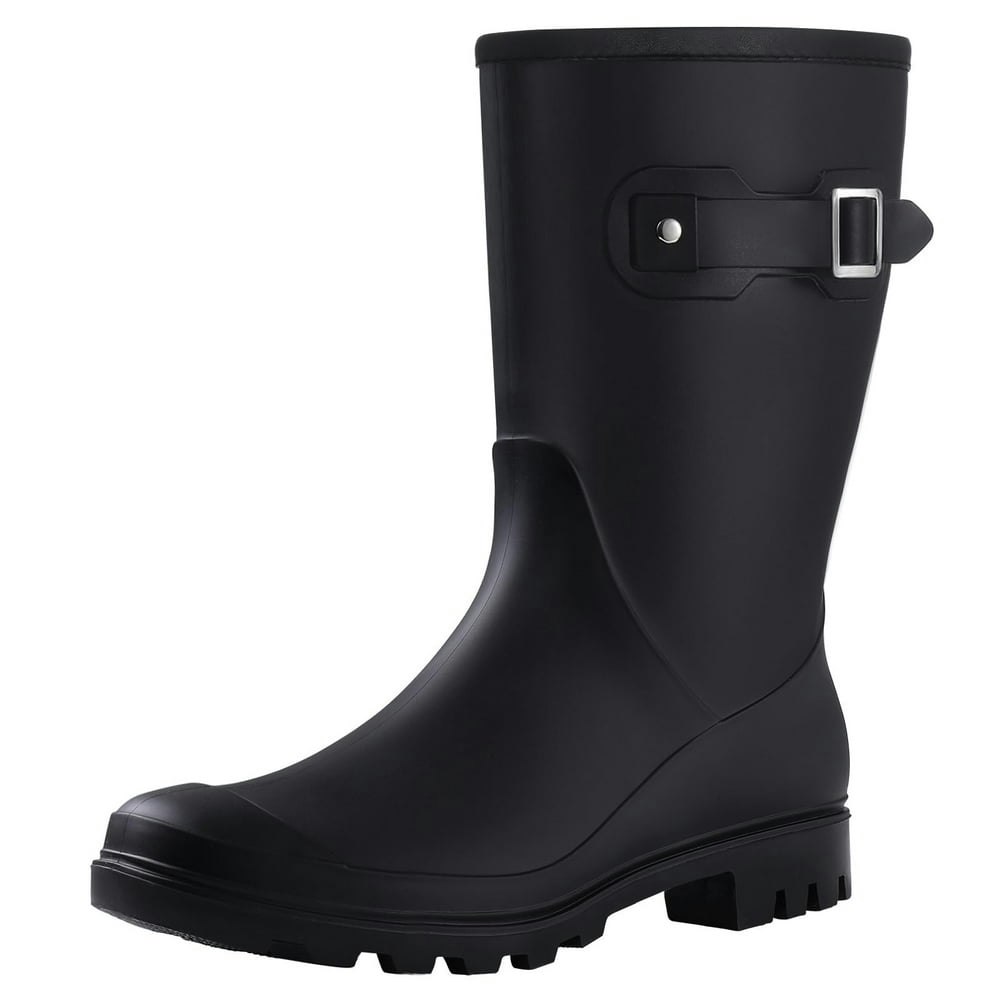 Litfun Women's Mid Calf Waterproof Rain Boots Size 8: $27.99