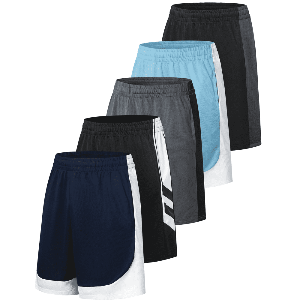Telaleo Men's Quick Dry Mesh Basketball Shorts with Pockets 5-Pack: $26.99