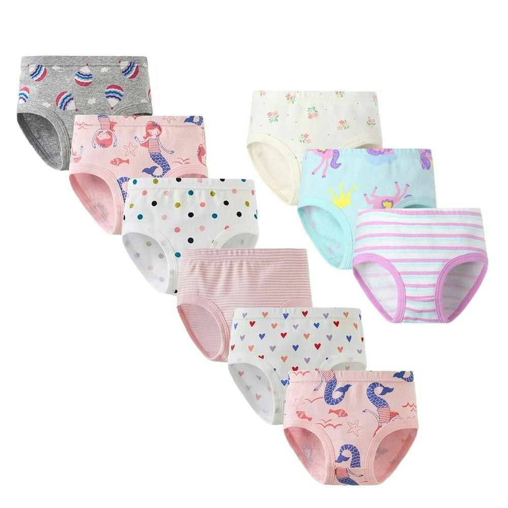 HuaAngel Girls Cotton Brief Underwear 9-Pack Size 2-7: $22.89
