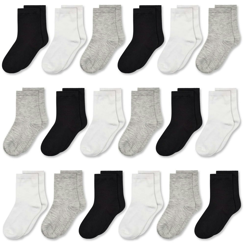 Kids' Mid-Calf Socks 18-Pair Pack: $12.99