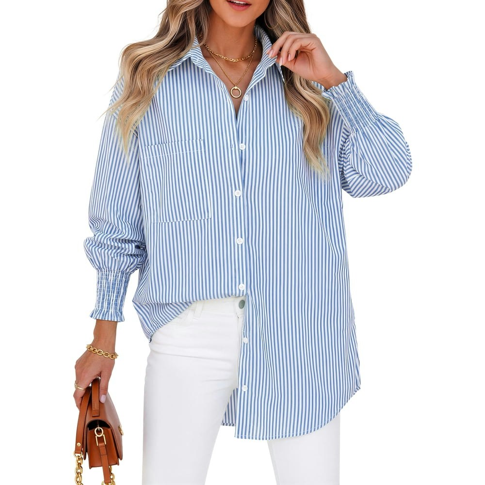 Fantaslook Women's Striped Button Down Shirt: $16.39 Fantaslook Women's Striped Button Down Shirt: $16.39