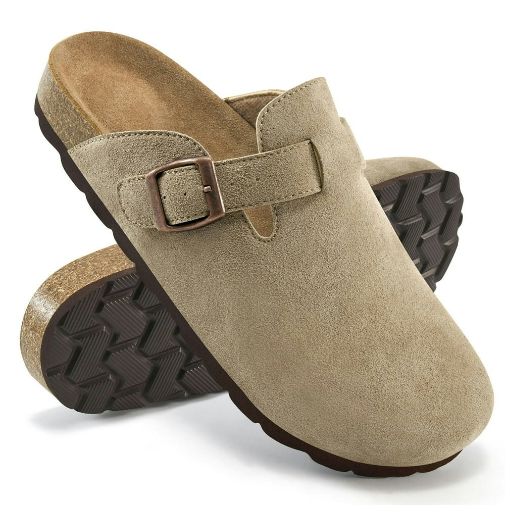 Ecetana Women's Suede Clogs & Mules with Cork Footbed and Arch Support: $23.86 Ecetana Women's Suede Clogs & Mules with Cork Footbed and Arch Support: $23.86