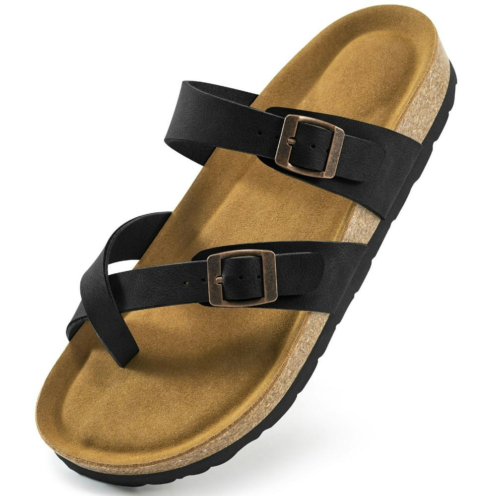 Ecetana Women's Cork Footbed Slide Sandals with Arch Support: $21.94 Ecetana Women's Cork Footbed Slide Sandals with Arch Support: $21.94