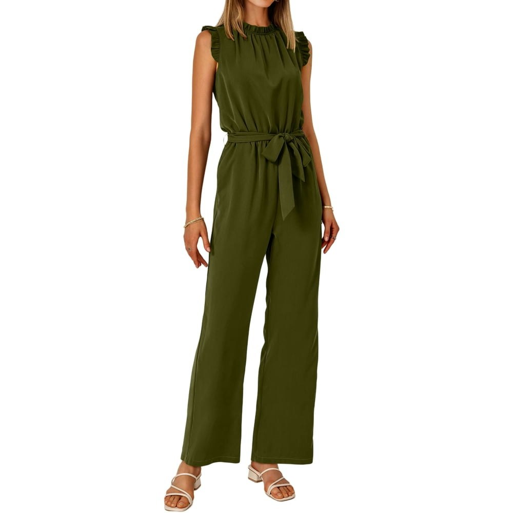 FreshPretty Women's Dressy Sleeveless Wide Leg Jumpsuit with Belt and Pockets: $28.99 FreshPretty Women's Dressy Sleeveless Wide Leg Jumpsuit with Belt and Pockets: $28.99