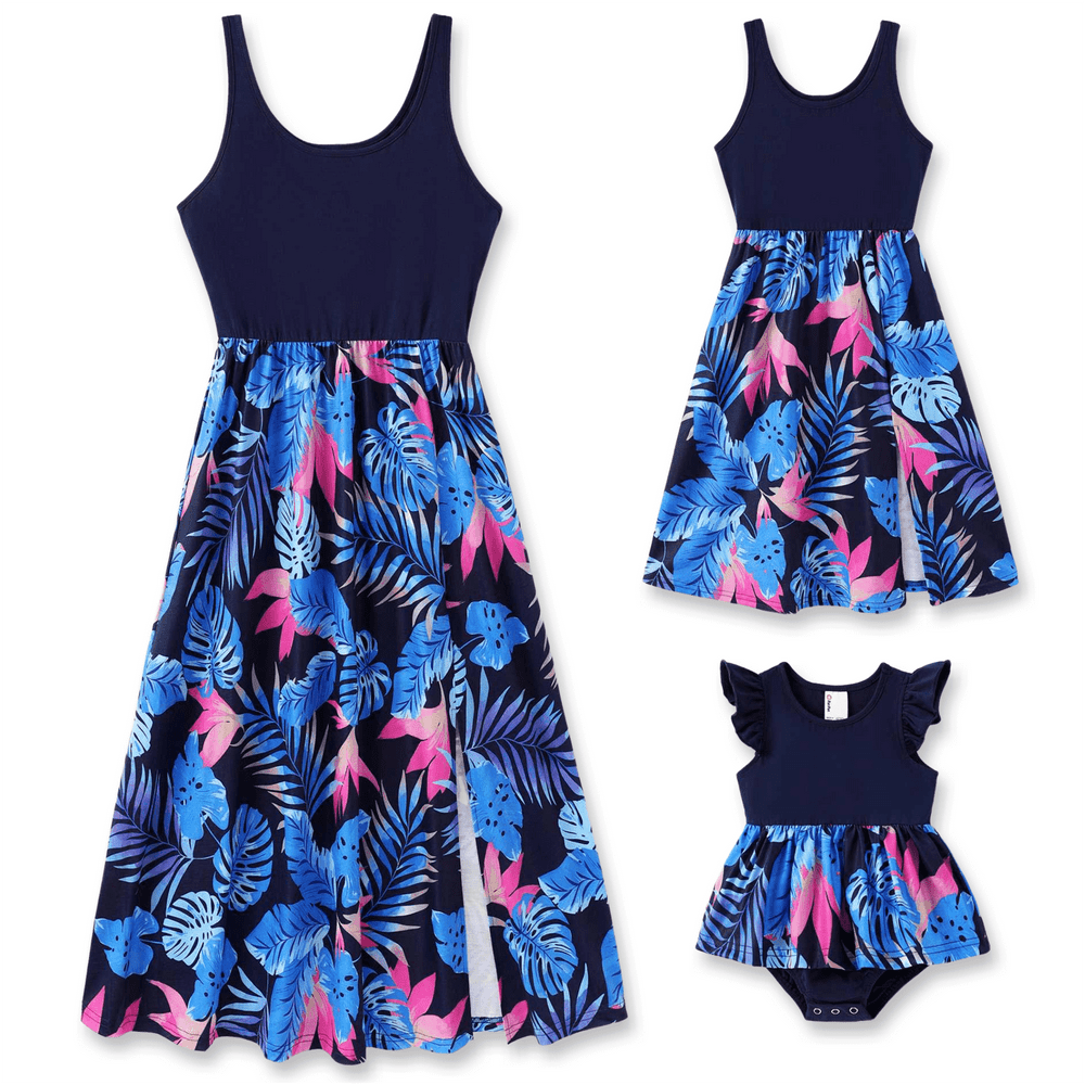 PatPat Women's Mommy and Me Tropical Floral Midi Dress S-XL: $17.96