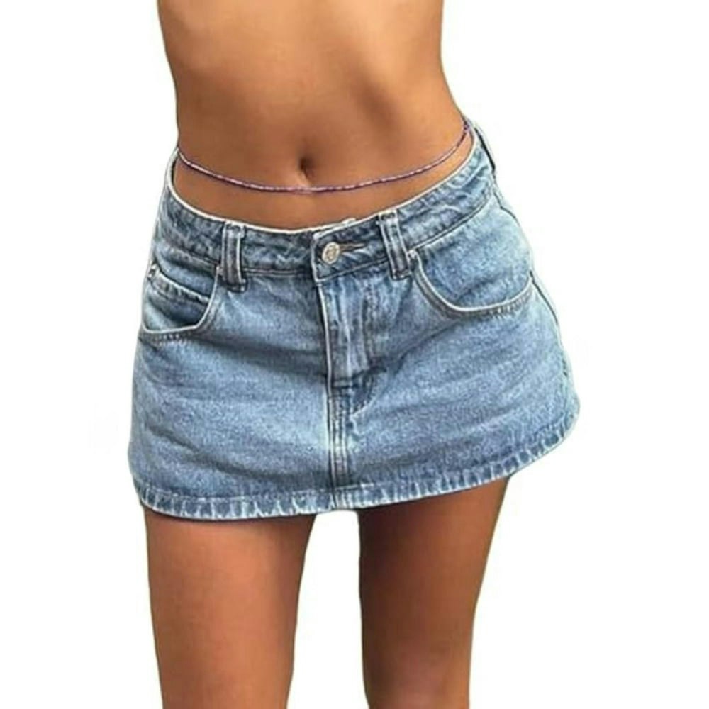 Emmiol Women's Low-Waist Denim Mini Skirt: $22.89