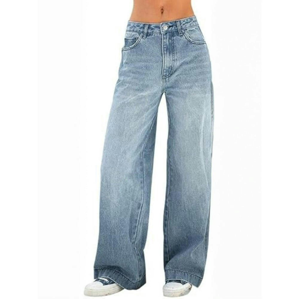 Emmiol Women's Vintage Y2K Wide Leg Jeans: $32.98