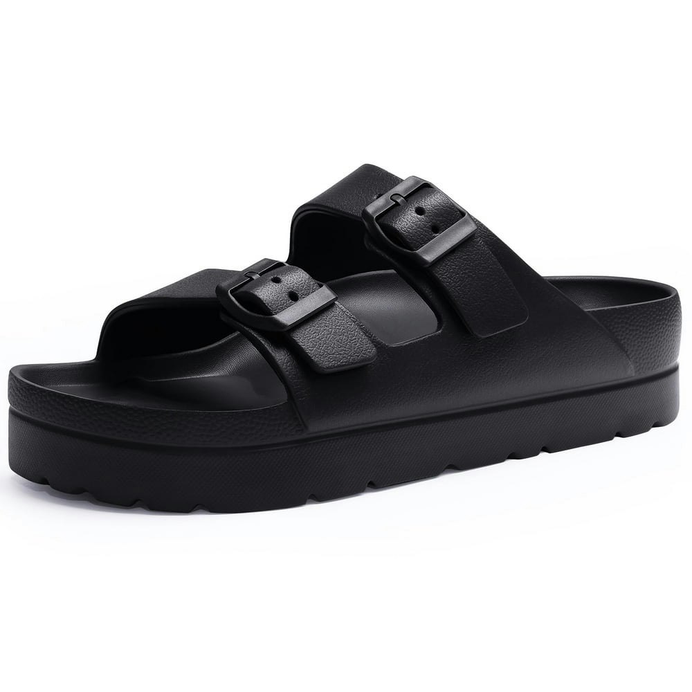Litfun Women's Platform Slide Sandals with Arch Support: $18 Litfun Women's Platform Slide Sandals with Arch Support: $18