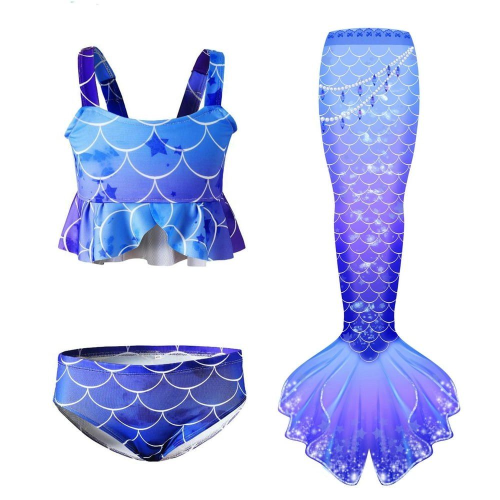Kuleyang Girls Mermaid Tankini Swimsuit 3-Piece Set 4-13Y: $14.99 Kuleyang Girls Mermaid Tankini Swimsuit 3-Piece Set 4-13Y: $14.99