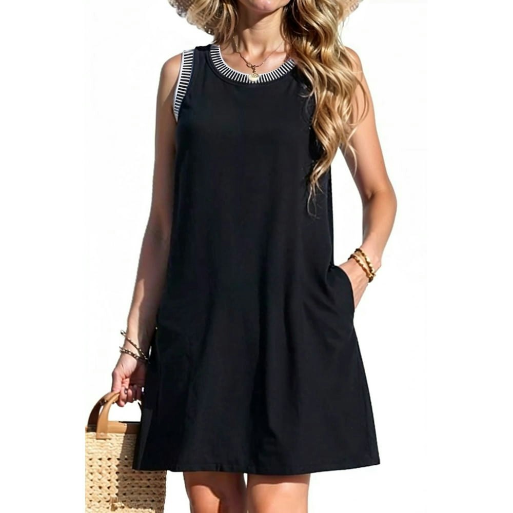 Fantaslook Women's Color Block Sleeveless Mini Sundress: $13.69 Fantaslook Women's Color Block Sleeveless Mini Sundress: $13.69