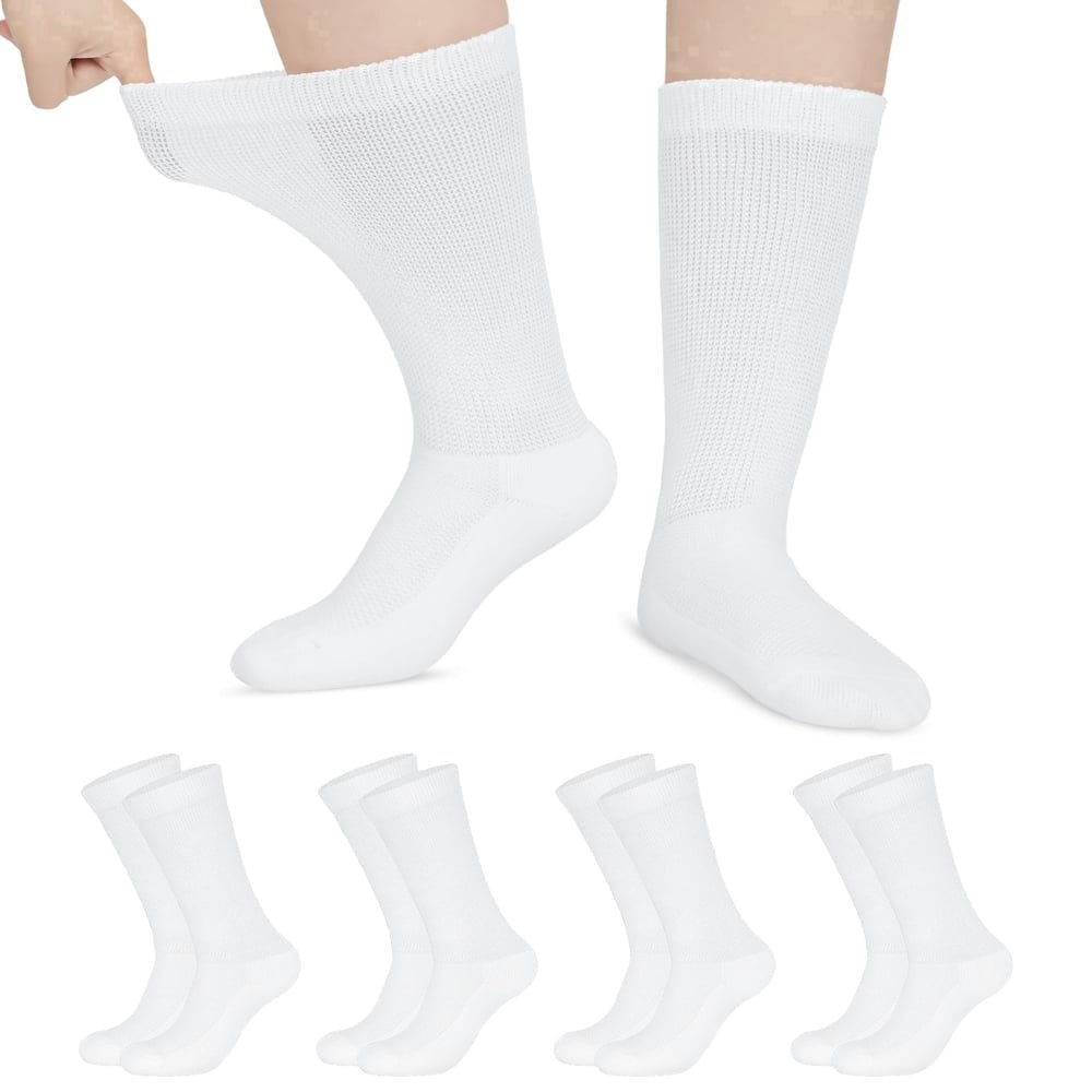Loritta Women's Diabetic Crew Socks 4-Pair Pack: $12.79 Loritta Women's Diabetic Crew Socks 4-Pair Pack: $12.79