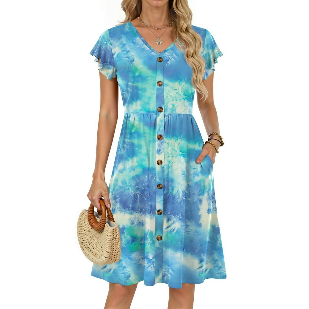 Fantaslook Women's Floral Midi Sundress with Pockets: $16.49
