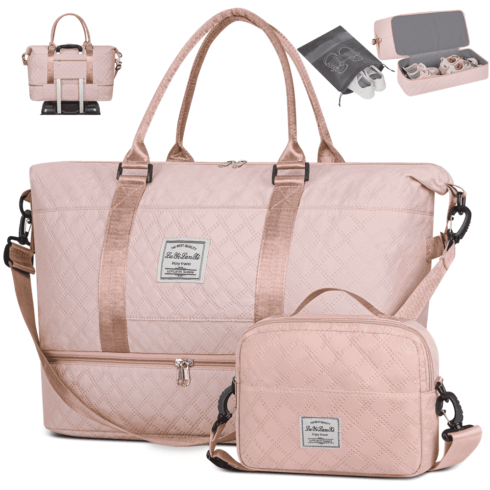 Dakomm Weekender Overnight Bag for Women Pink: $18.99 Dakomm Weekender Overnight Bag for Women Pink: $18.99