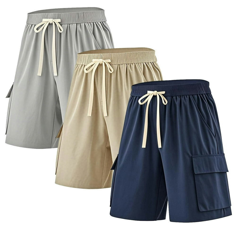 Asudesire Men's Cargo Shorts 3-Pack: $23.79