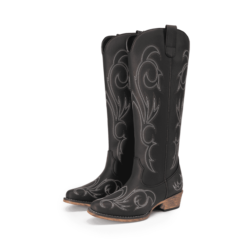 Dream Pairs Women's Embroidered Knee-High Western Cowboy Boots: $35.99 Dream Pairs Women's Embroidered Knee-High Western Cowboy Boots: $35.99