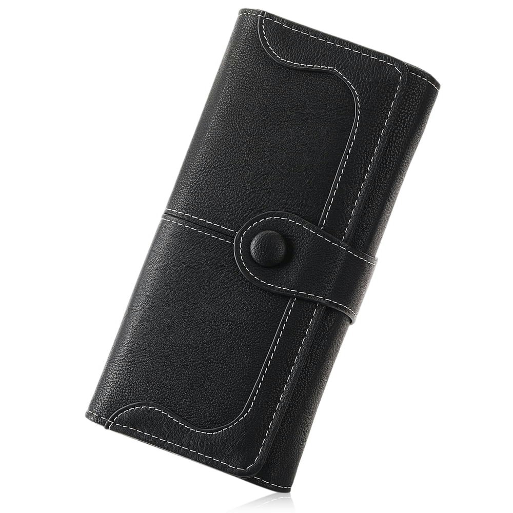 Goiacii Women's Leather RFID-Blocking Wallet Clutch: $16.61 Goiacii Women's Leather RFID-Blocking Wallet Clutch: $16.61