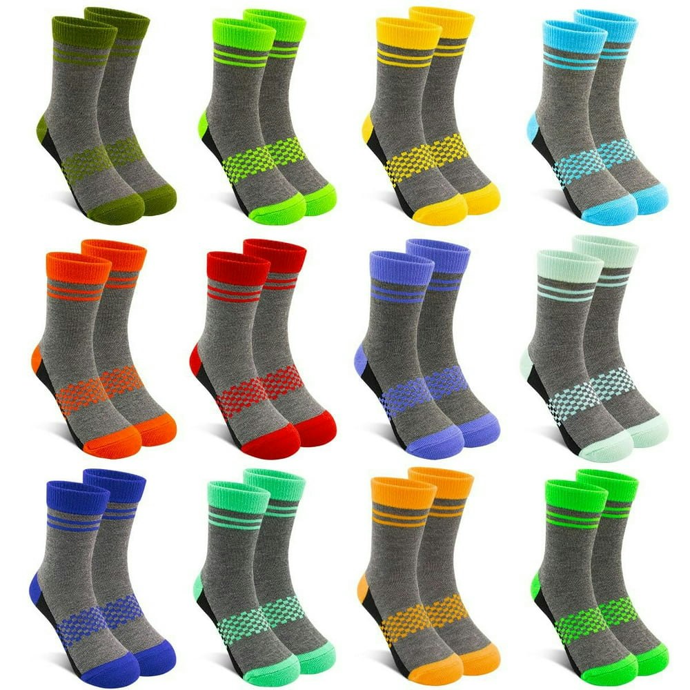 Elutong Kids' Crew Socks 12-Pair Pack: $13.99