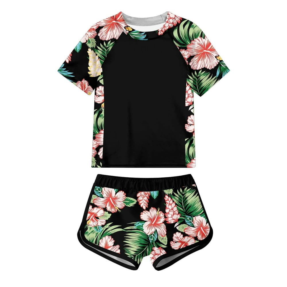 Aideaone Girls 2-Piece Tankini Rash Guard Swimsuit Set 8-14T: $17.99 Aideaone Girls 2-Piece Tankini Rash Guard Swimsuit Set 8-14T: $17.99