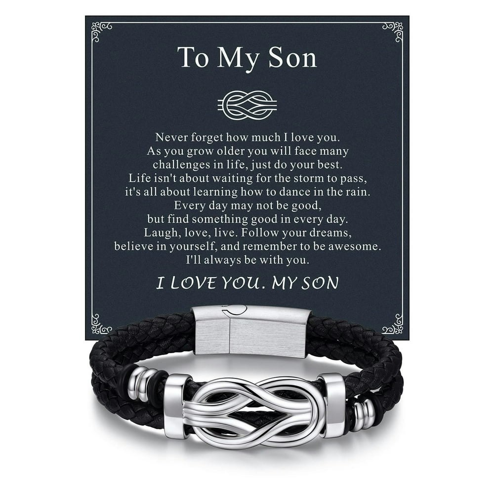 Bandmax 8.26" Leather Bracelet for Men: $17.09