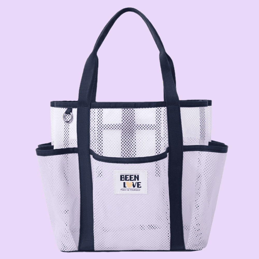 Mesh Beach Bag for Women Purple: $10 Mesh Beach Bag for Women Purple: $10