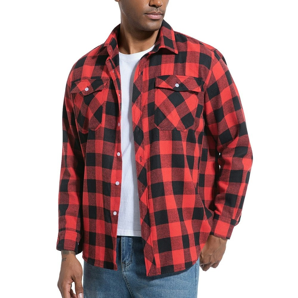 Onimisc Men's Plaid Flannel Button-Down Shirt: $16.99 Onimisc Men's Plaid Flannel Button-Down Shirt: $16.99